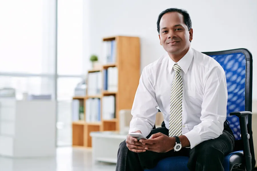 smiling business professional
